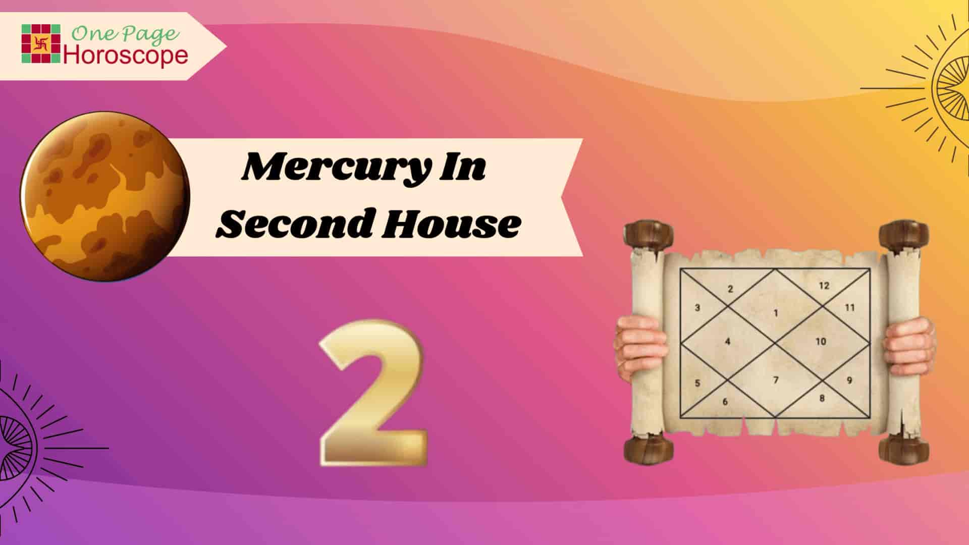 mercury in second house