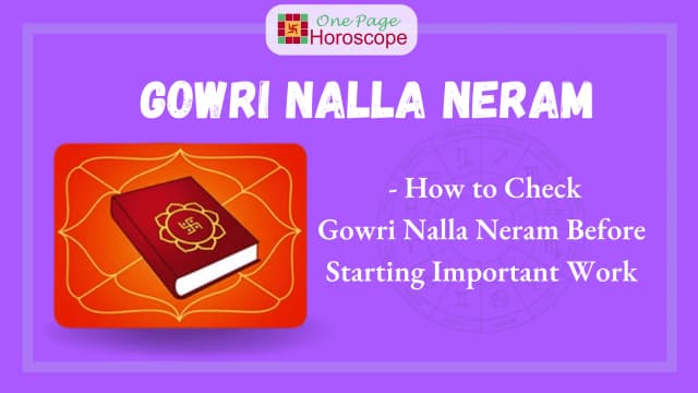 Gowri Nalla Neram