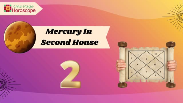 mercury in second house