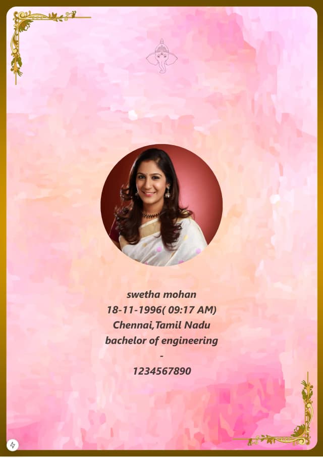 sample bio data template 6